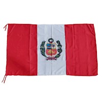 Banderas de Perú tela lanilla de buena calidad con escudo